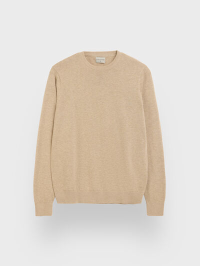 JERSEY ROUND NECK BEIGE