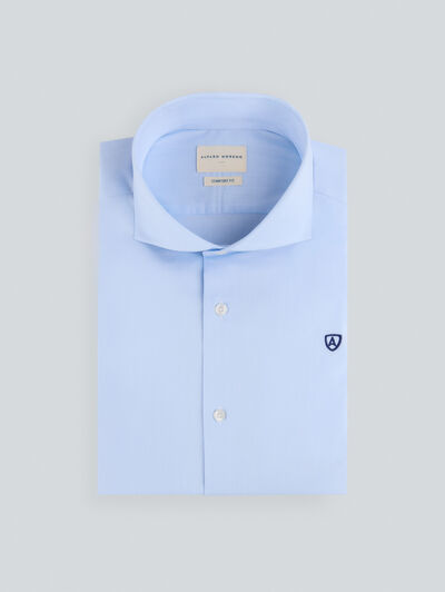 CAMISA COMFORT FIL A FIL AZUL