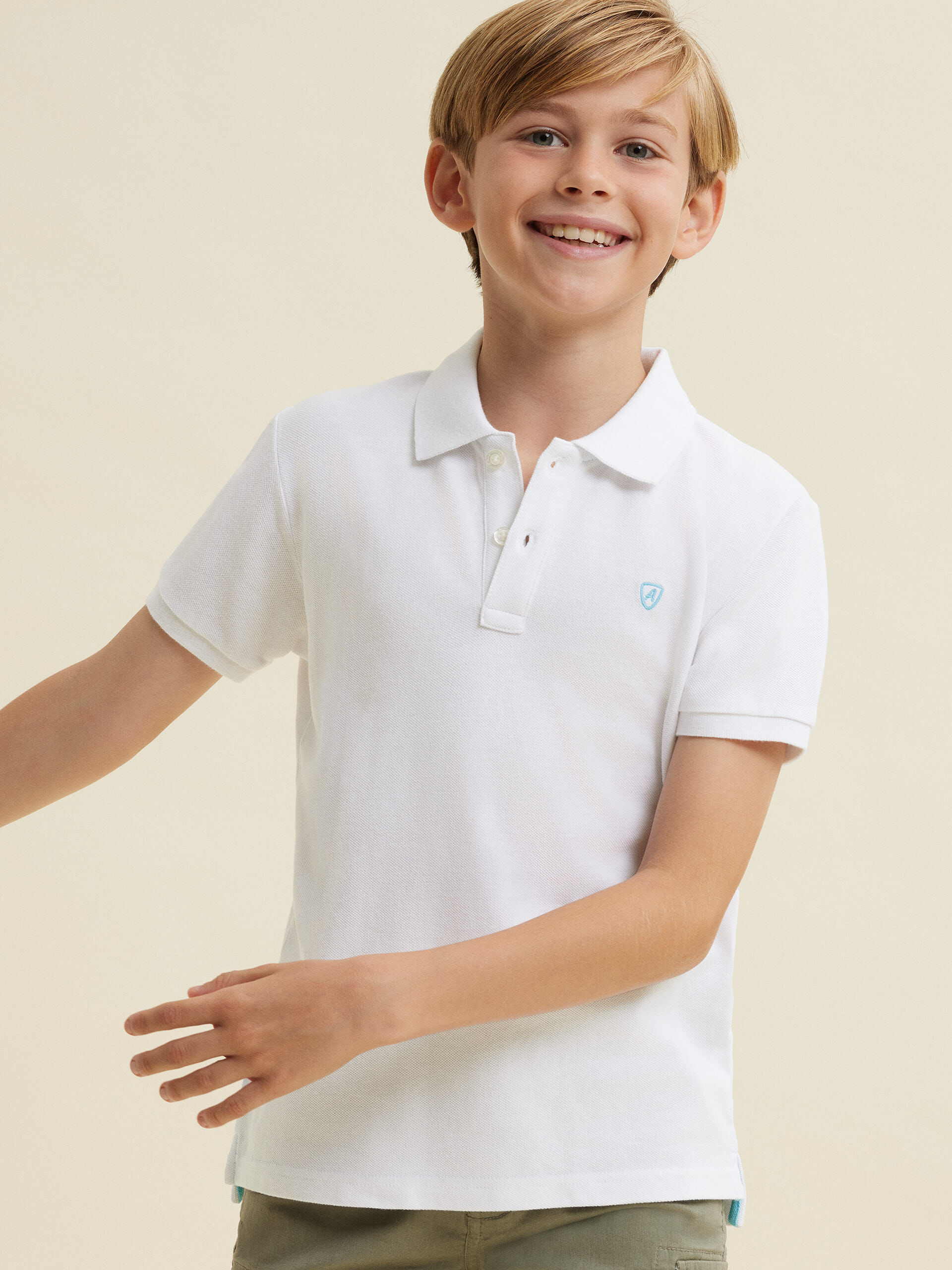 POLO TRENDY KIDS BLANCO