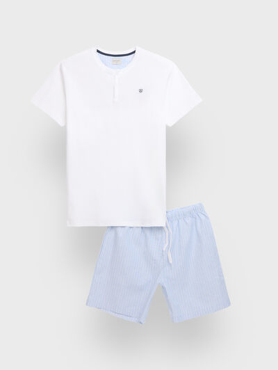 PIJAMA RAYAS BLANCO