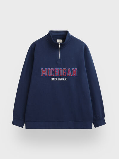 SUDADERA MICHIGAN AZUL MARINO