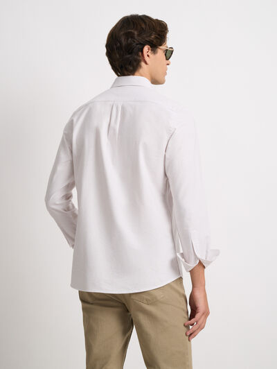 CAMISA MIL RAYAS POCKET BEIGE