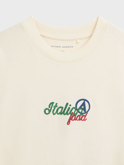 CAMISETA ITALIA BEIGE