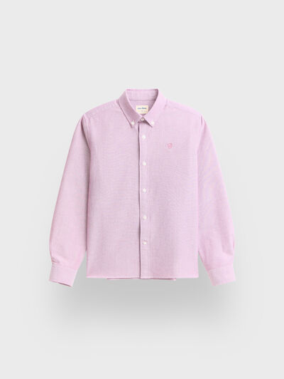 CAMISA OXFORD SOLID KIDS BURDEOS