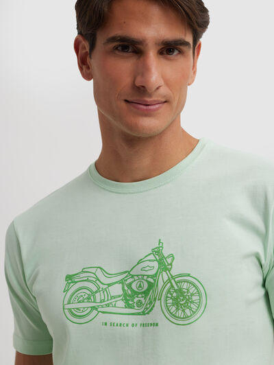 CAMISETA MOTORCYCLE VERDE