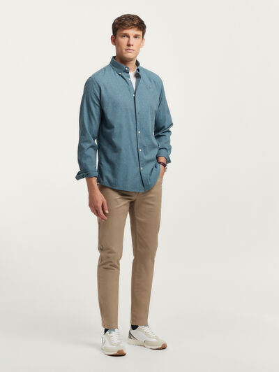 CAMISA FLANNEL ESPIGA AZUL