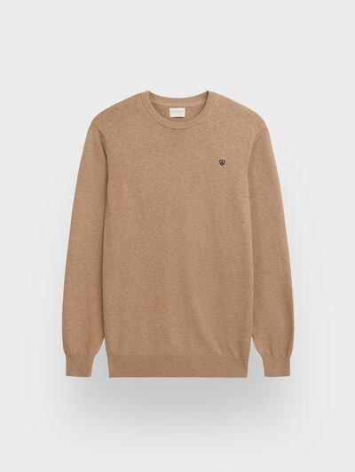 JERSEY ROUND NECK TRENDY CAMEL