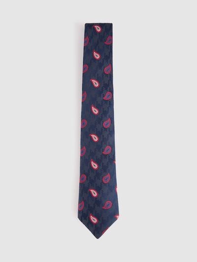 CORBATA JACQUARD MF AZUL MARINO