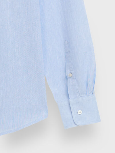 CAMISA LINO MAO CELESTE