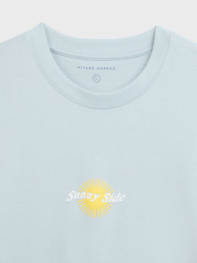 CAMISETA SIDE CELESTE