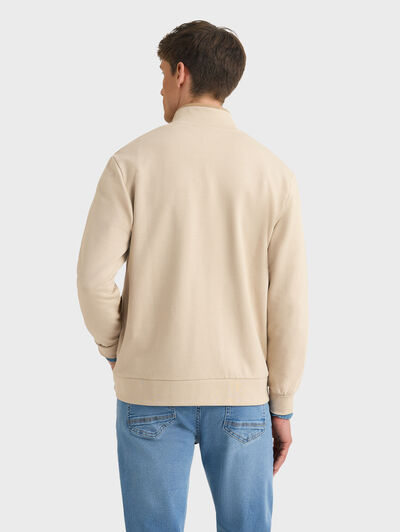 SUDADERA CONTRAST BEIGE