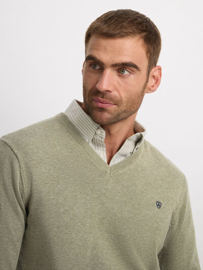 JERSEY V-NECK TRENDY VERDE