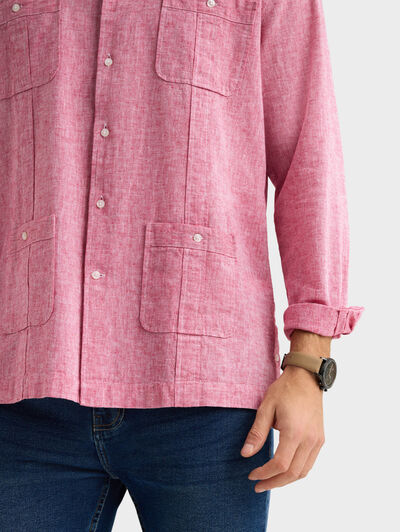 CUBANA LINO CHAMBRAY ROJO