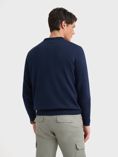 JERSEY ROUND NECK AZUL MARINO