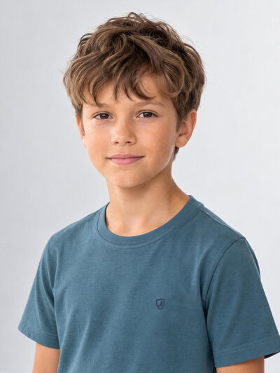 CAMISETA BASICA KIDS AZUL
