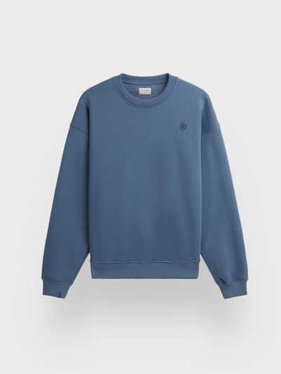 SUDADERA BASICA OVERSIZE AZUL