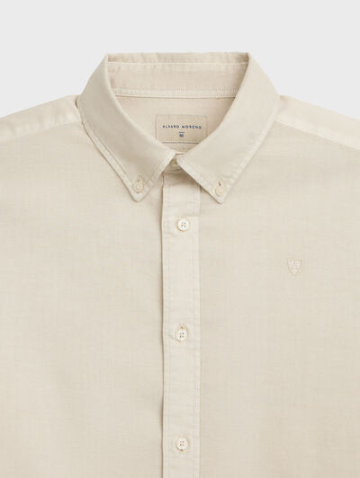 CAMISA OXFORD DYE BEIGE