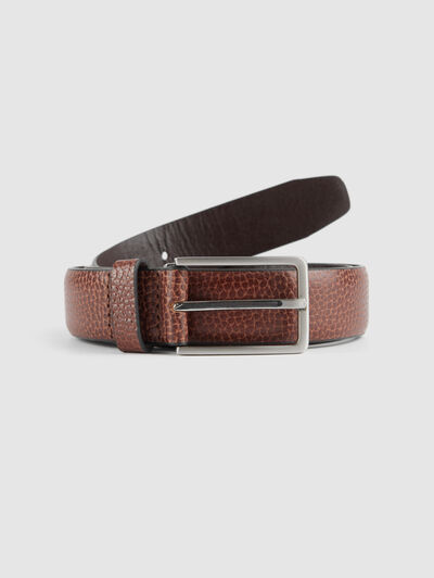 CINTURON VESTIR LEATHER MARRÓN