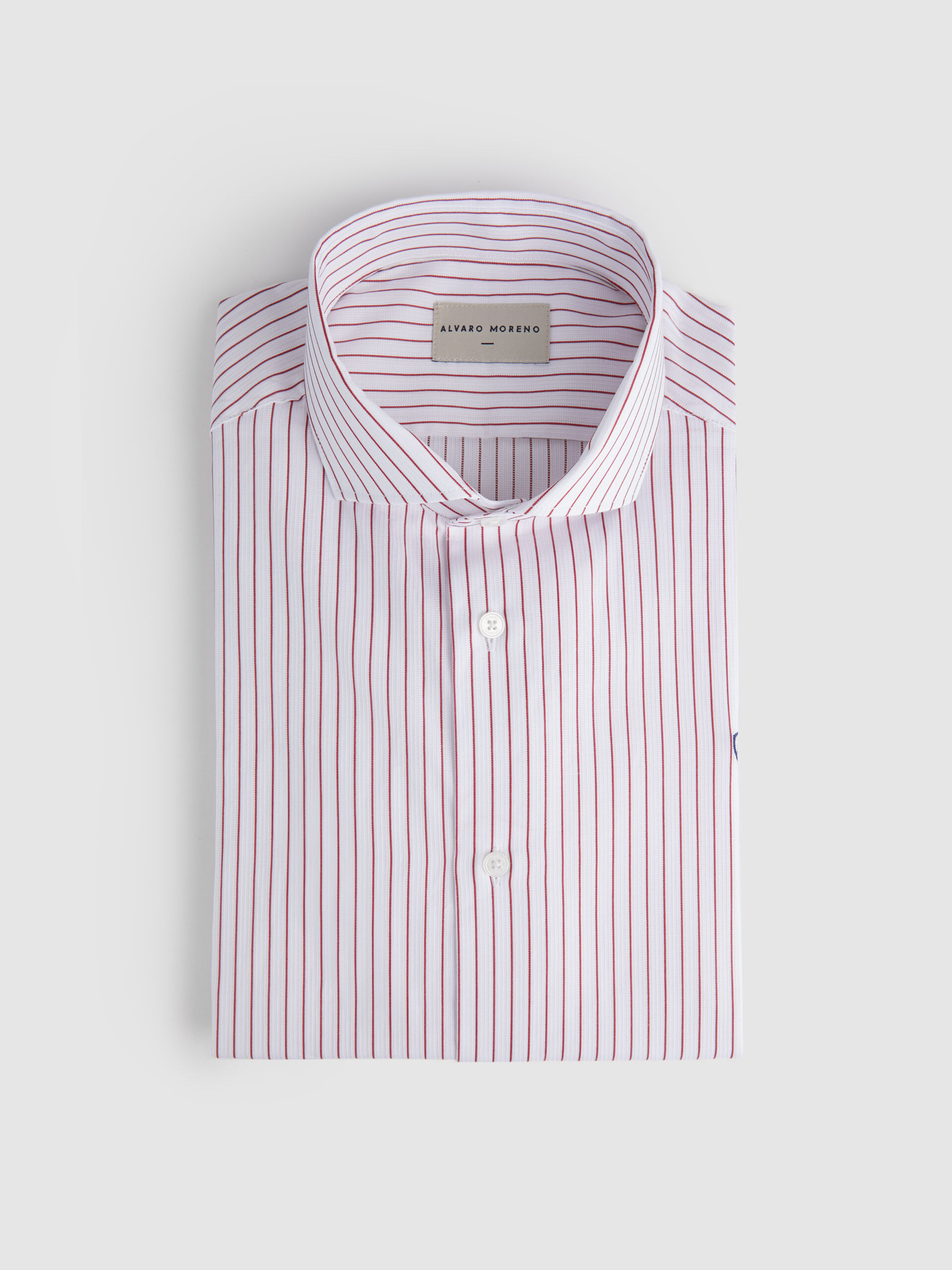 CAMISA RAYAS ESTRUCTURA ROJO