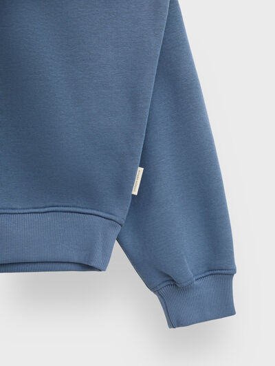 SUDADERA BASICA OVERSIZE AZUL