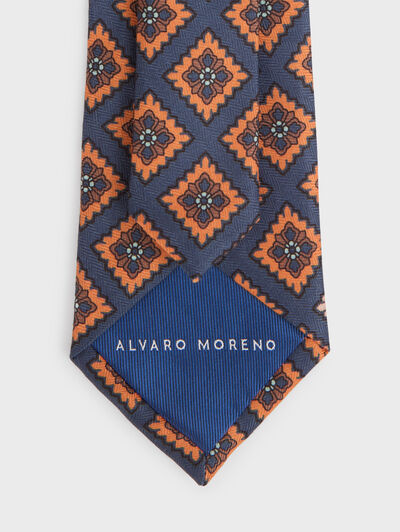 CORBATA PRINTED AZUL MARINO