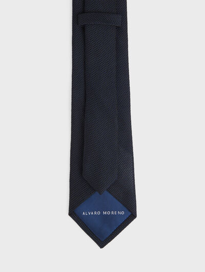 CORBATA GRENADINE LISA AZUL MARINO