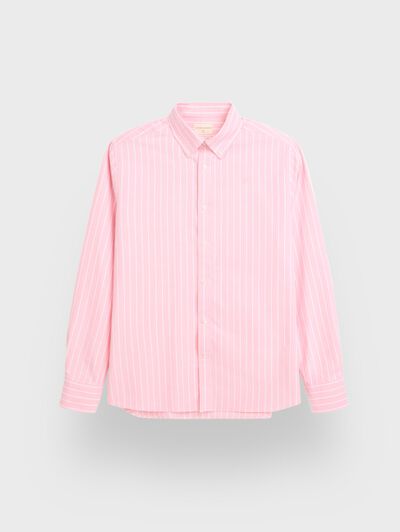 CAMISA OXFORD STRIPES CORAL
