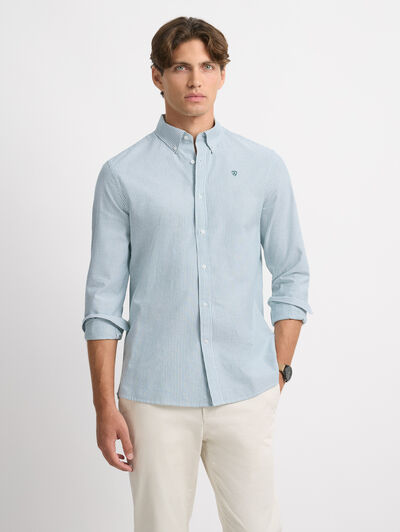 CAMISA OXFORD STRIPES VERDE