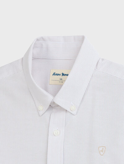 CAMISA OXFORD MIL RAYAS KIDS BEIGE