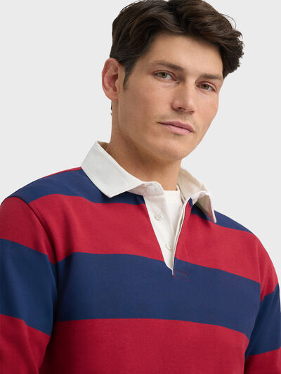 POLO RAYAS ROJO