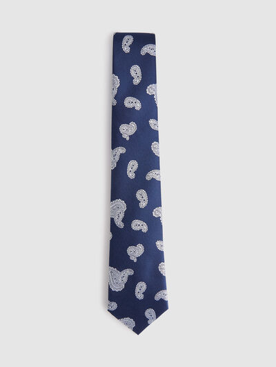 CORBATA JACQUARD MF AZUL MARINO