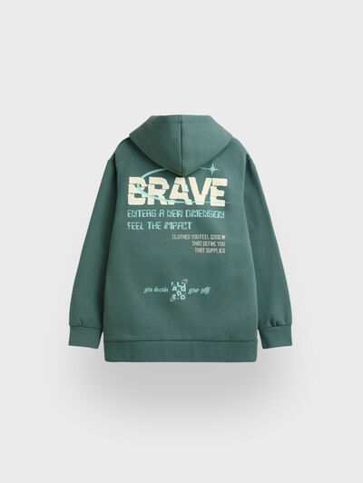 SUDADERA DIMENSION KIDS VERDE