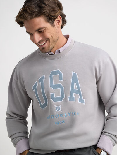 SUDADERA BROOKLYN GRIS