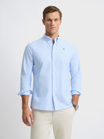 CAMISA OXFORD SOLID CELESTE