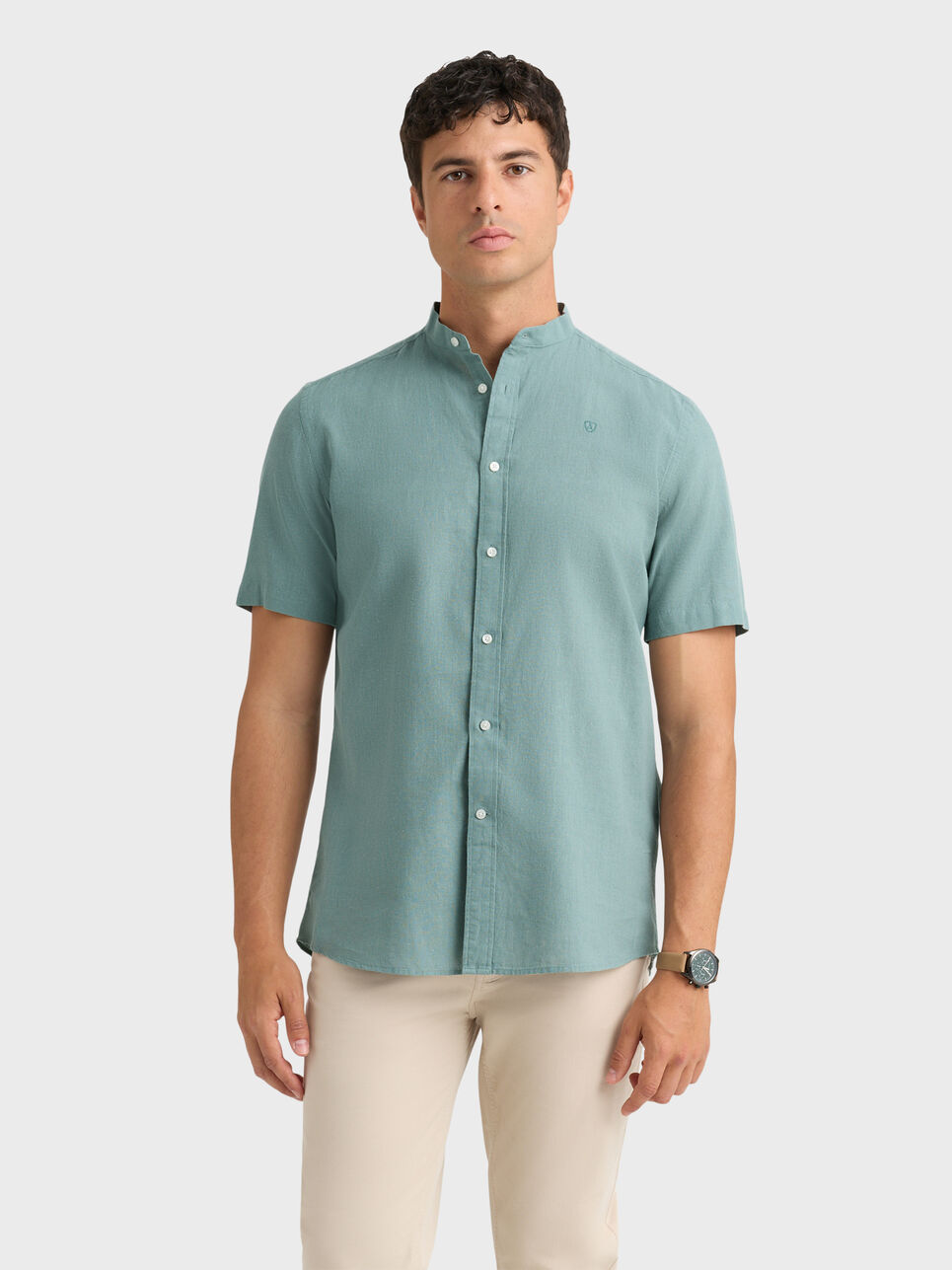 CAMISA LINO M.CORTA MAO