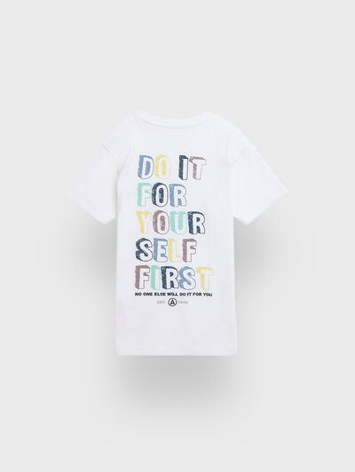 CAMISETA LETTERS KIDS BLANCO