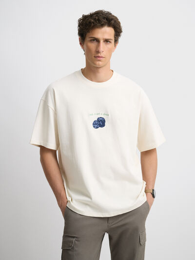 CAMISETA LUCK BEIGE