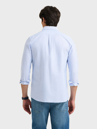 CAMISA OXFORD MIL RAYAS AZUL
