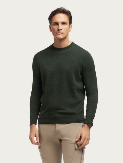 JERSEY ROUND NECK BASIC VERDE