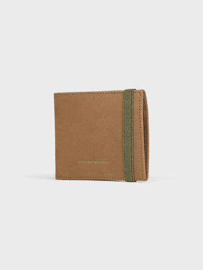 CARTERA ELASTICO PIEL  CAMEL