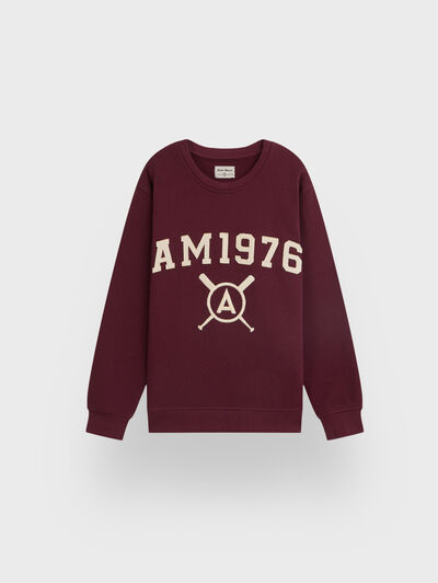 SUDADERA PATCH KIDS BURDEOS
