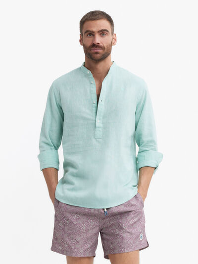 CAMISA LINO C.MAO VERDE