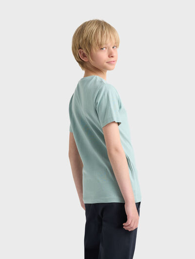 CAMISETA BASICA KIDS VERDE AGUA