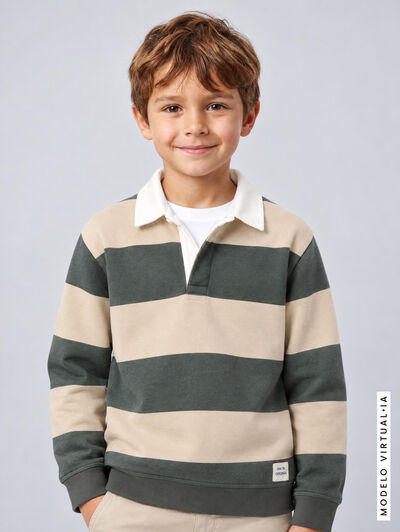 SUDADERA POLO KIDS VERDE