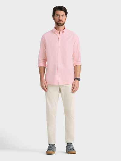 CAMISA OXFORD SOLID SALM&Oacute;N