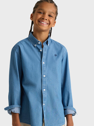 CAMISA DENIM KIDS AZUL
