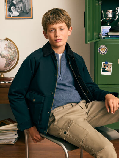 CAZADORA BROOKS KIDS AZUL MARINO