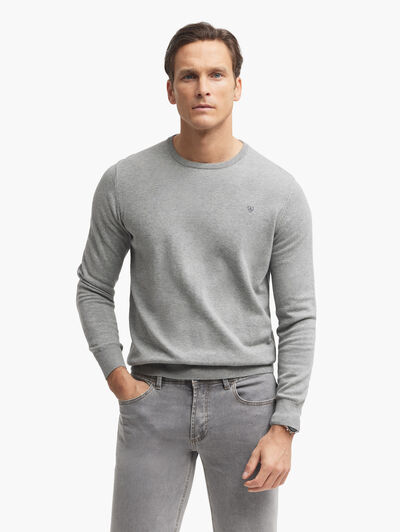 JERSEY ROUND NECK GRIS