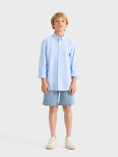 CAMISA OXFORD MIL RAYAS KIDS CELESTE