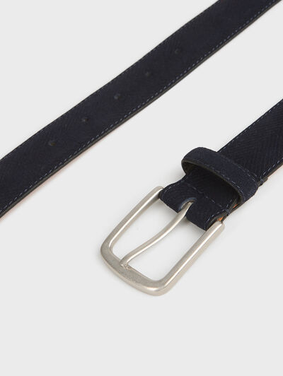 CINTURON ESPIGA SERRAJE AZUL MARINO